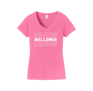 Bollinger Canyon On Demand-Womens Fan Favorite V-Neck Tee On-Demand Bulldog Watermark