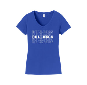 Bollinger Canyon On Demand-Womens Fan Favorite V-Neck Tee On-Demand Bulldog Watermark