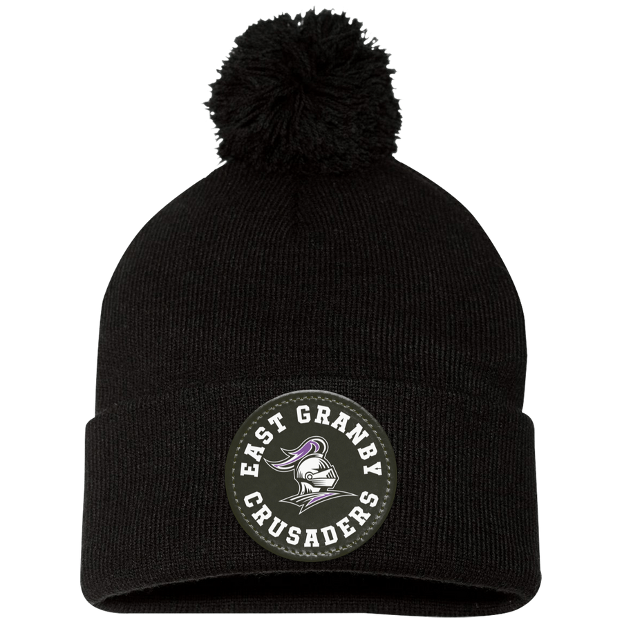 Allgrove & Seymour On Demand-SP15 Pom Pom Knit Cap - Circle Patch