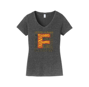 Falcon Ridge Elementary-Womens Fan Favorite V-Neck Tee On-Demand BIG F