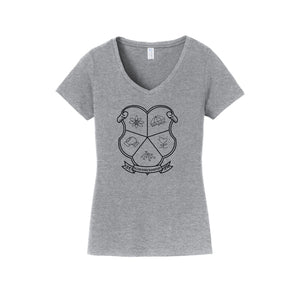 Falcon Ridge Elementary-Womens Fan Favorite V-Neck Tee On-Demand CREST