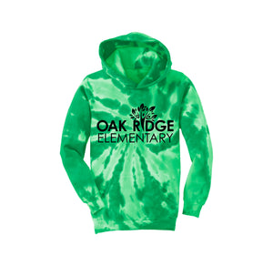 Oak Ridge Elm-Youth Tie-Dye Pullover Hooded Sweatshirt On-Demand Oak