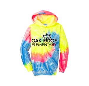 Oak Ridge Elm-Youth Tie-Dye Pullover Hooded Sweatshirt On-Demand Oak