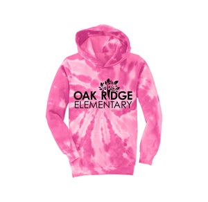 Oak Ridge Elm-Youth Tie-Dye Pullover Hooded Sweatshirt On-Demand Oak