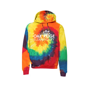 Oak Ridge Elm-Adult Unisex Tie-Dye Pullover Hooded Sweatshirt On-Demand Oak