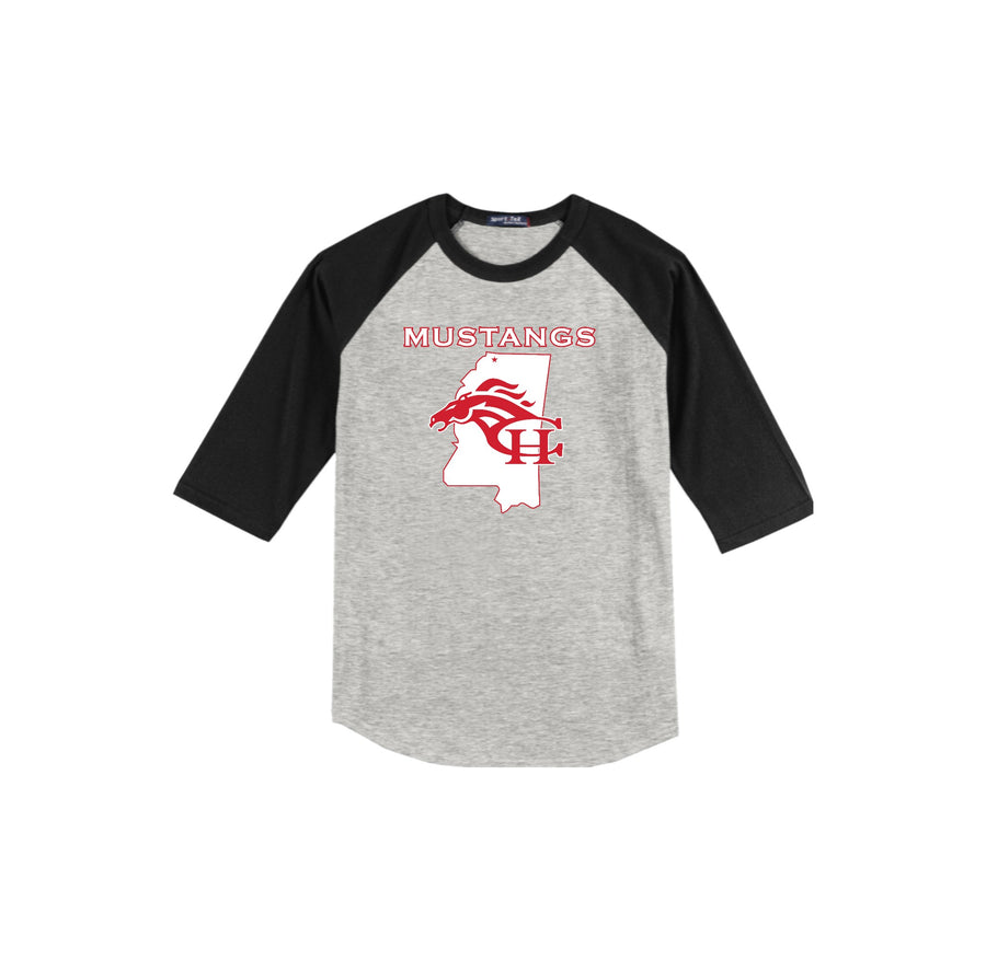 Center Hill Elementary-Adult Unisex Baseball Tee On-Demand Map Logo