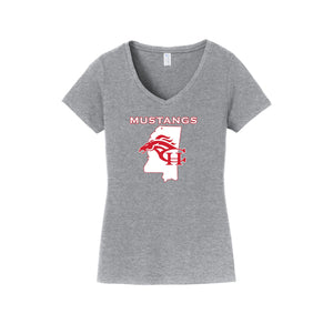 Center Hill Elementary-Womens Fan Favorite V-Neck Tee On-Demand Map Logo