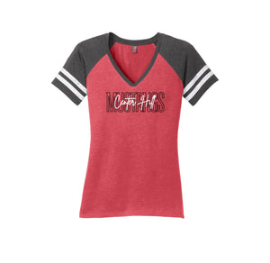 Center Hill Elementary-Womens Premium Game V-Neck Tee On-Demand Typographic