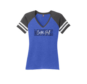 Center Hill Elementary-Womens Premium Game V-Neck Tee On-Demand Typographic