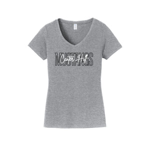 Center Hill Elementary-Womens Fan Favorite V-Neck Tee On-Demand_Map Logo Typographic