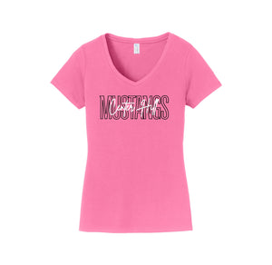 Center Hill Elementary-Womens Fan Favorite V-Neck Tee On-Demand_Map Logo Typographic