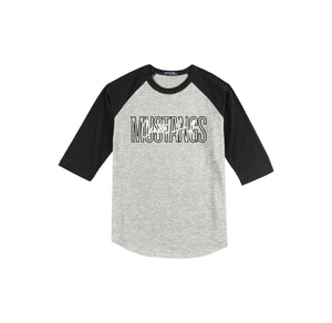 Center Hill Elementary-Youth Unisex Baseball Tee On-Demand_Map Logo Typographic