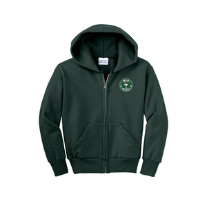 Glenoaks Elementary-Youth Unisex Full-Zip Hooded Sweatshirt On-Demand Left Chest Logo