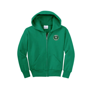 Glenoaks Elementary-Youth Unisex Full-Zip Hooded Sweatshirt On-Demand Left Chest Logo