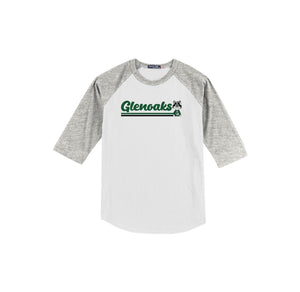 Glenoaks Elementary-Youth Unisex Baseball Tee On-Demand Stripe Logo