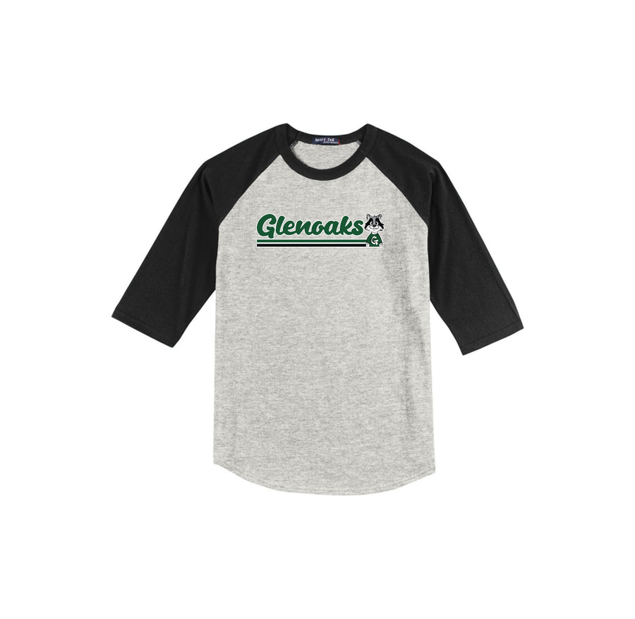 Glenoaks Elementary-Youth Unisex Baseball Tee On-Demand Stripe Logo