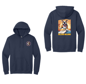 Bellevue-Santa Fe Charter Spirit Wear 2024-25 On Demand-Adult Hoodie Full Color x Surfing Bulldog Logo