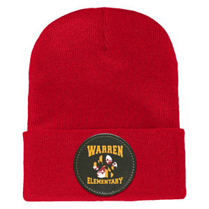 Warren Elementary Spirit Wear 2024-25 On Demand-1501 Yupoong Adult Cuffed Knit Beanie - Circle Patch