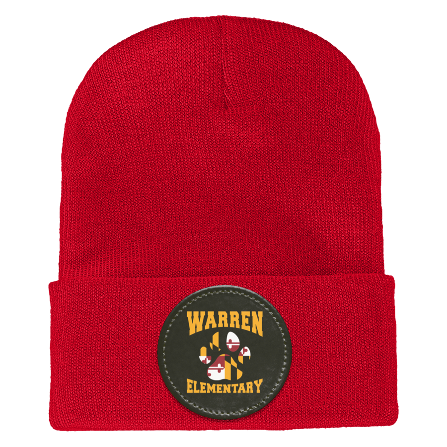 Warren Elementary Spirit Wear 2024-25 On Demand-1501 Yupoong Adult Cuffed Knit Beanie - Circle Patch