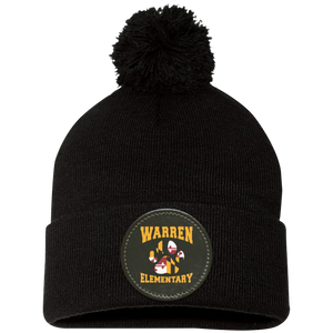 Warren Elm-SP15 Pom Pom Knit Cap - Circle Patch