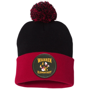 Warren Elm-SP15 Pom Pom Knit Cap - Circle Patch