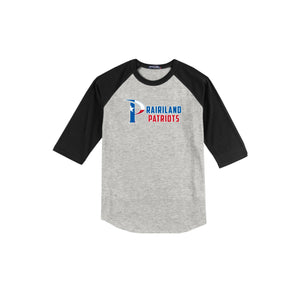 Prairiland Spirit Wear 2024-25 On Demand-Adult Unisex Baseball Tee On-Demand