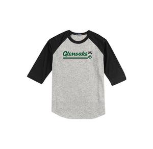 Glenoaks Elementary-Adult Unisex Baseball Tee On-Demand Stripe Logo