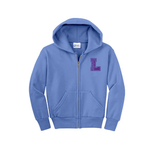 Lydiksen-Youth Unisex Full-Zip Hooded Sweatshirt L Logo