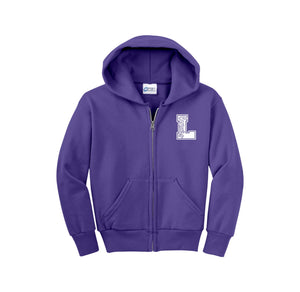 Lydiksen Elementary Spirit Wear 2024/25 On-Demand-Youth Unisex Full-Zip Hooded Sweatshirt L Logo