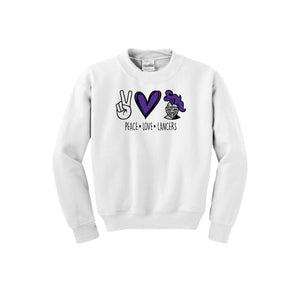 Lydiksen-Youth Unisex Crewneck Sweatshirt Peace x Love