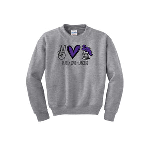 Lydiksen-Youth Unisex Crewneck Sweatshirt Peace x Love