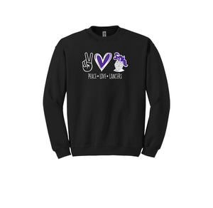 Lydiksen Elementary Spirit Wear 2024/25 On-Demand-Adult Unisex Crewneck Sweatshirt Peace x Love