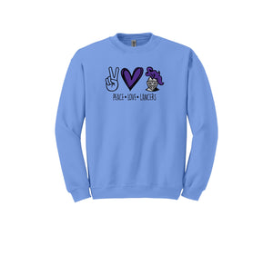 Lydiksen Elementary Spirit Wear 2024/25 On-Demand-Adult Unisex Crewneck Sweatshirt Peace x Love