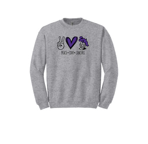 Lydiksen Elementary Spirit Wear 2024/25 On-Demand-Adult Unisex Crewneck Sweatshirt Peace x Love