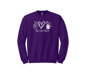 Lydiksen Elementary Spirit Wear 2024/25 On-Demand-Adult Unisex Crewneck Sweatshirt Peace x Love