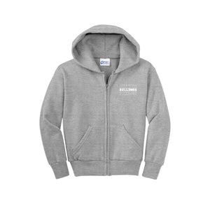 Bollinger Canyon On Demand-Youth Unisex Full-Zip Hooded Sweatshirt On-Demand Bulldog Watermark