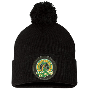 Ellerhorst Elementary-SP15 Pom Pom Knit Cap - Circle Patch