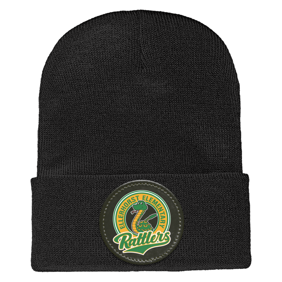 Ellerhorst Elementary-1501 Yupoong Adult Cuffed Knit Beanie - Circle Patch