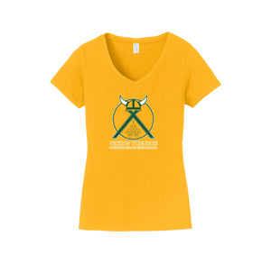 Loudoun Valley HS Theatre-Womens Fan Favorite V-Neck Tee On-Demand On-Demand Design Three