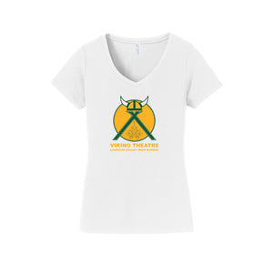 Loudoun Valley HS Theatre-Womens Fan Favorite V-Neck Tee On-Demand On-Demand Design Three