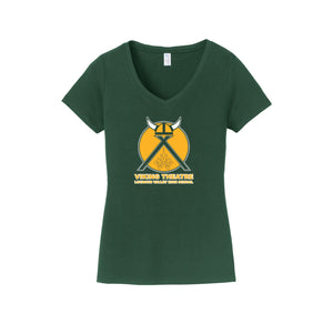 Loudoun Valley HS Theatre-Womens Fan Favorite V-Neck Tee On-Demand On-Demand Design Three