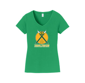 Loudoun Valley HS Theatre-Womens Fan Favorite V-Neck Tee On-Demand On-Demand Design Three