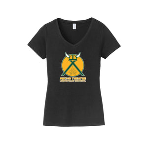 Loudoun Valley HS Theatre-Womens Fan Favorite V-Neck Tee On-Demand On-Demand Design Three