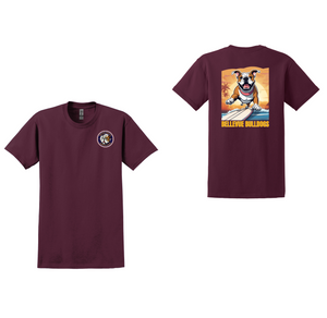 BSFC STAFF-Adult T-Shirt Full Color x Surfing Bulldog Logo