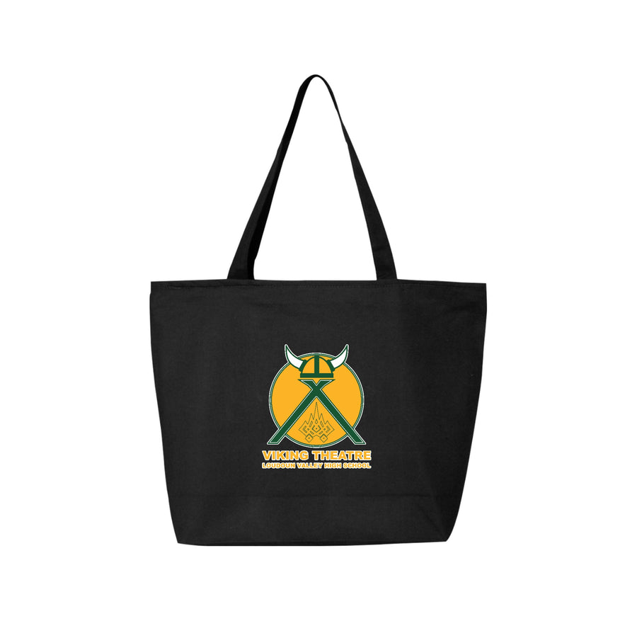 Loudoun Valley HS Theatre-Q-Tees Canvas Zippered Tote On-Demand