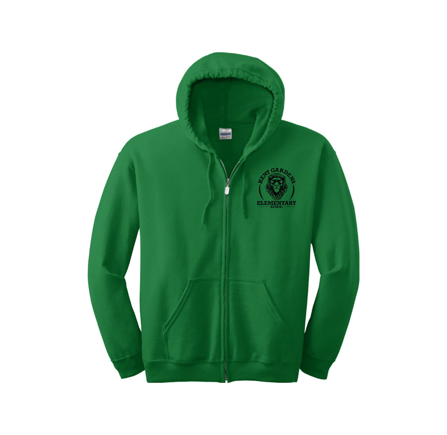 Kent Gardens On Demand-Adult Unisex Full-Zip Hooded Sweatshirt On-Demand Left Chest