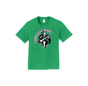 Charlotte Wood Middle School Spirit Wear 2024-25 On Demand-Youth Unisex Port & Co Fan Favorite Premium Tee On-Demand Knight Logo