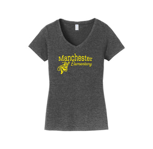 Manchester Elementary-Womens Fan Favorite V-Neck Tee On-Demand