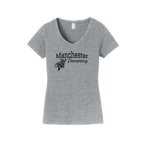 Manchester Elementary-Womens Fan Favorite V-Neck Tee On-Demand