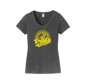 Manchester Elementary-Womens Fan Favorite V-Neck Tee On-Demand Pride Logo